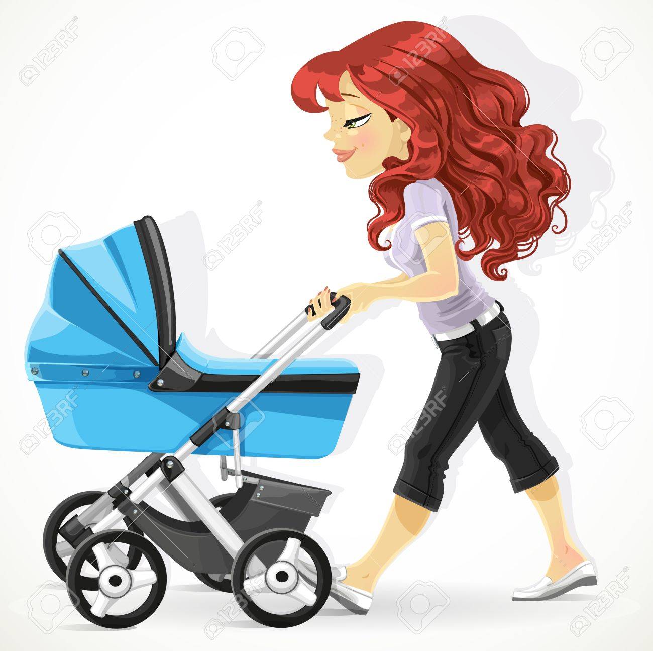 blue pram