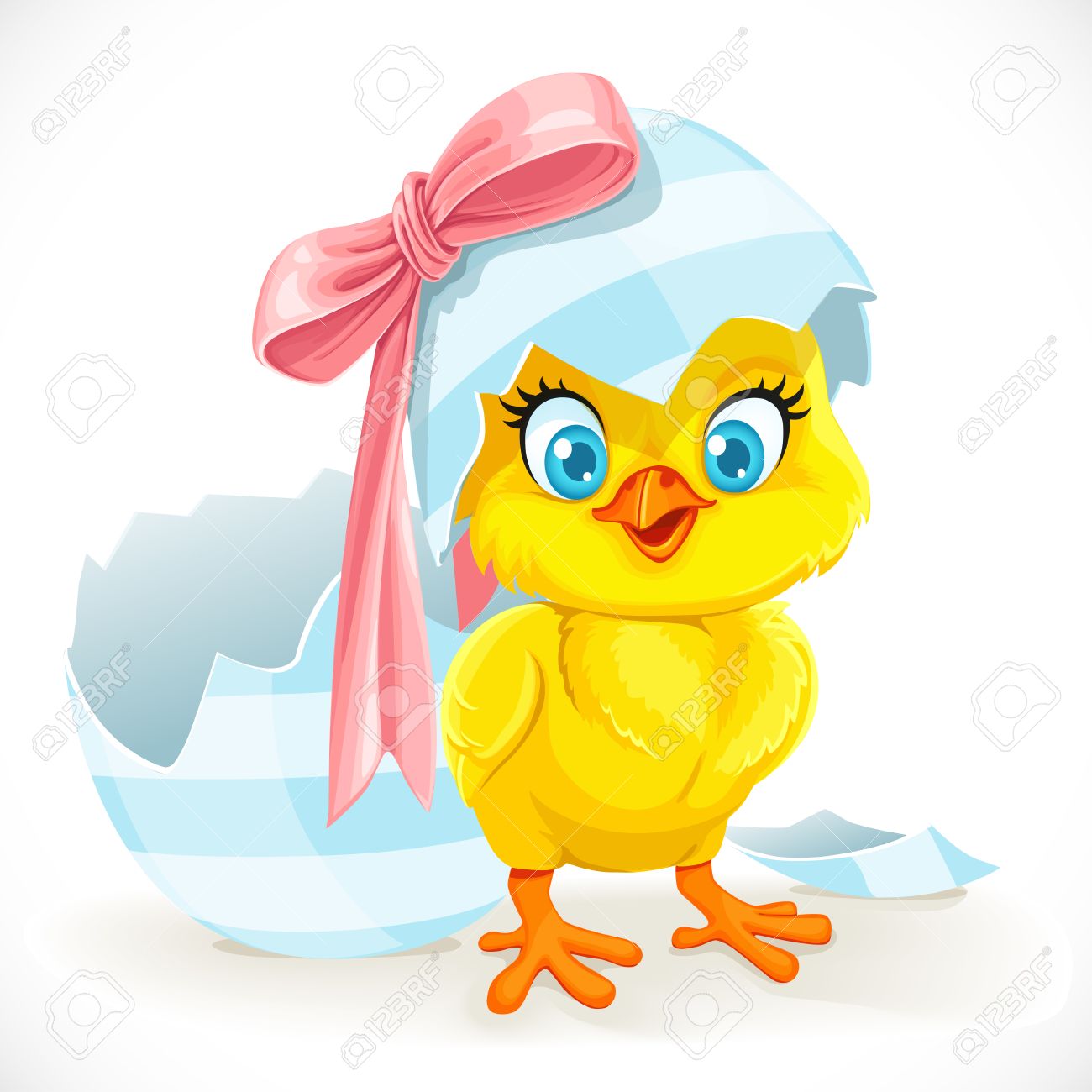 Cute Baby Chick Just Hatched From An Easter Egg Royalty Free