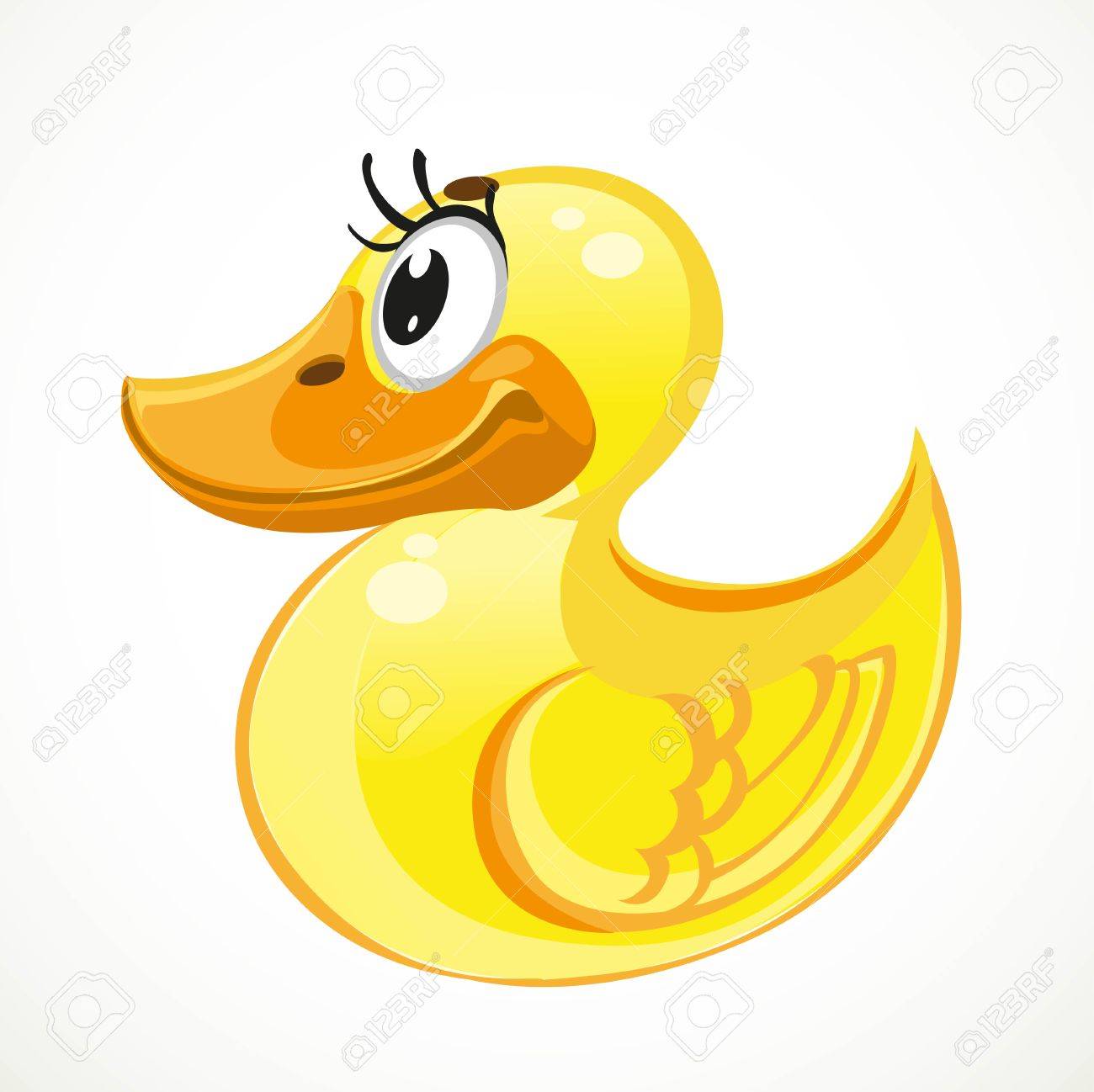 Pato De Juguete De Color Amarillo Para Los Ninos Aislados Sobre