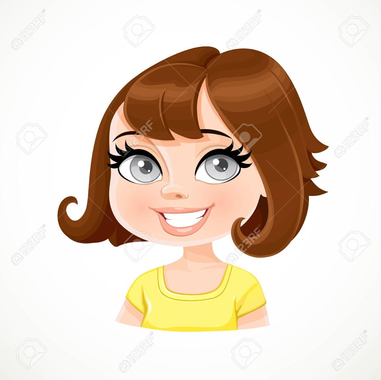 Beautiful Brunette Girl With Brown Dark Chocolate Color Hair