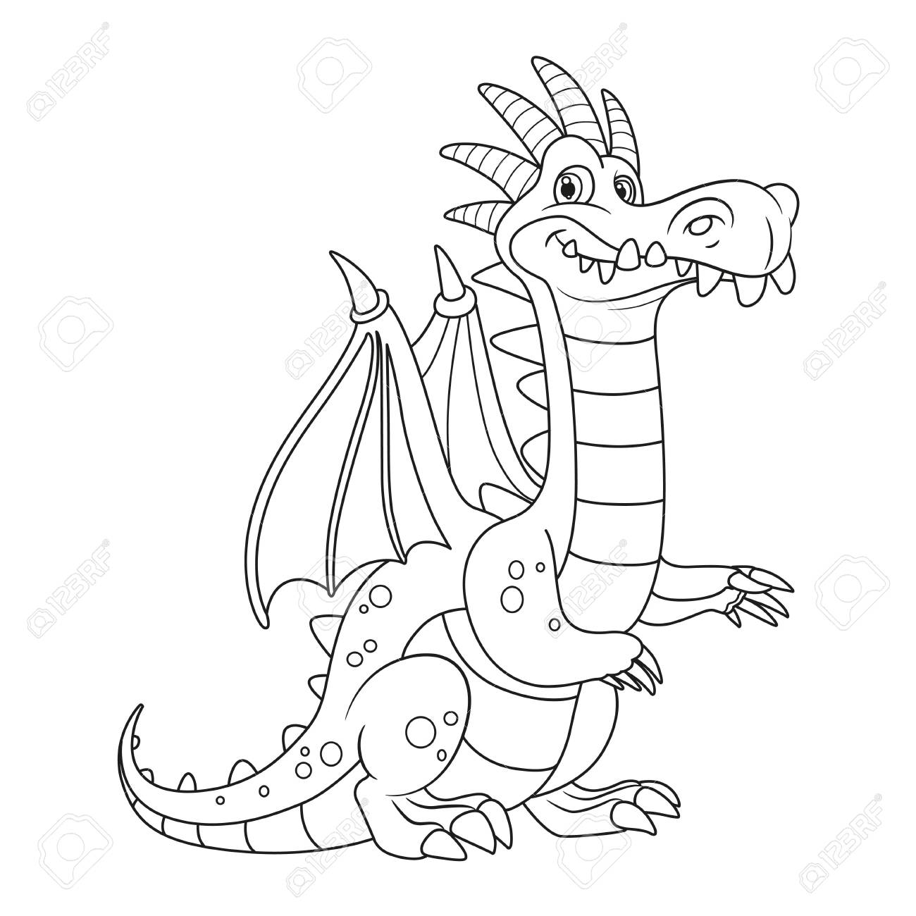 Desenhos para colorir de desenho de um dragãozinho para colorir