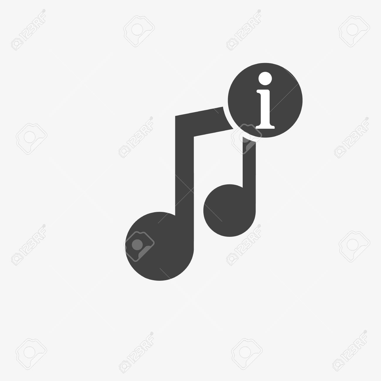 情報の記号が付いています 音楽アイコンとについて Faq ヘルプ ヒントの概念 ベクトルアイコンのイラスト素材 ベクタ Image
