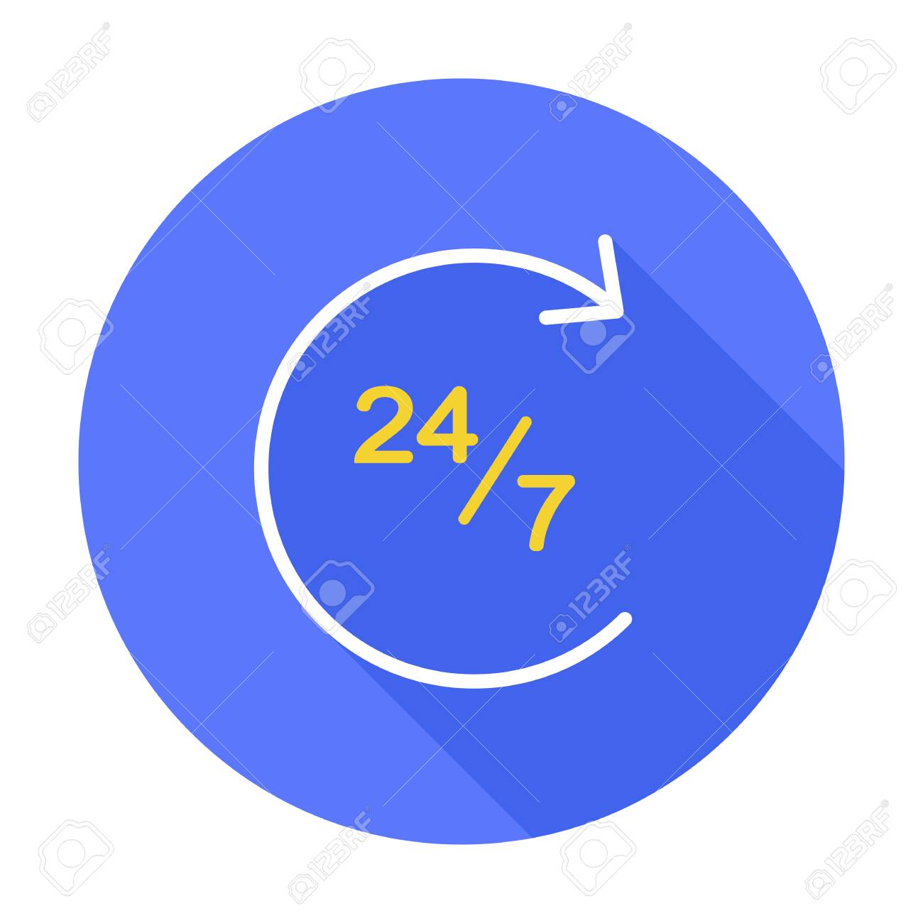 24 7 icon vector isolated illustration. Shop Open 24 hours 7 day. Full week. Clock, time, work concept. Support, assistance, service symbol. Business sign. Customer service. - 112464005 24 7 icon vector isolated illustration. Shop Open 24 hours 7 day. Full week. Clock, time, work concept. Support, assistance, service symbol. Business sign. Customer service. - 112464005