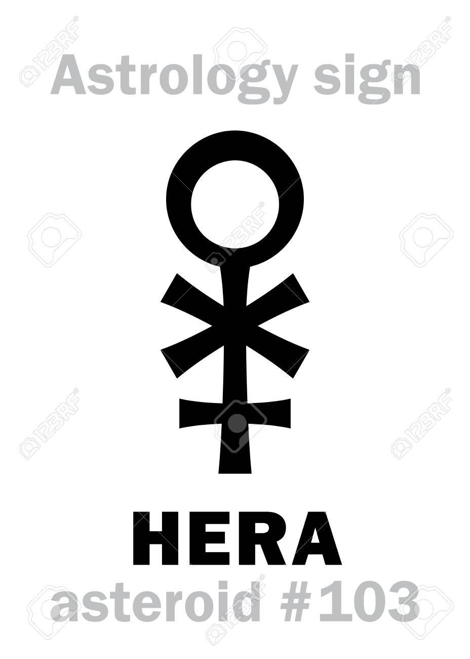 占星術のアルファベット ヘラ 小惑星 103 象形文字の文字記号 単一シンボル のイラスト素材 ベクタ Image 9635