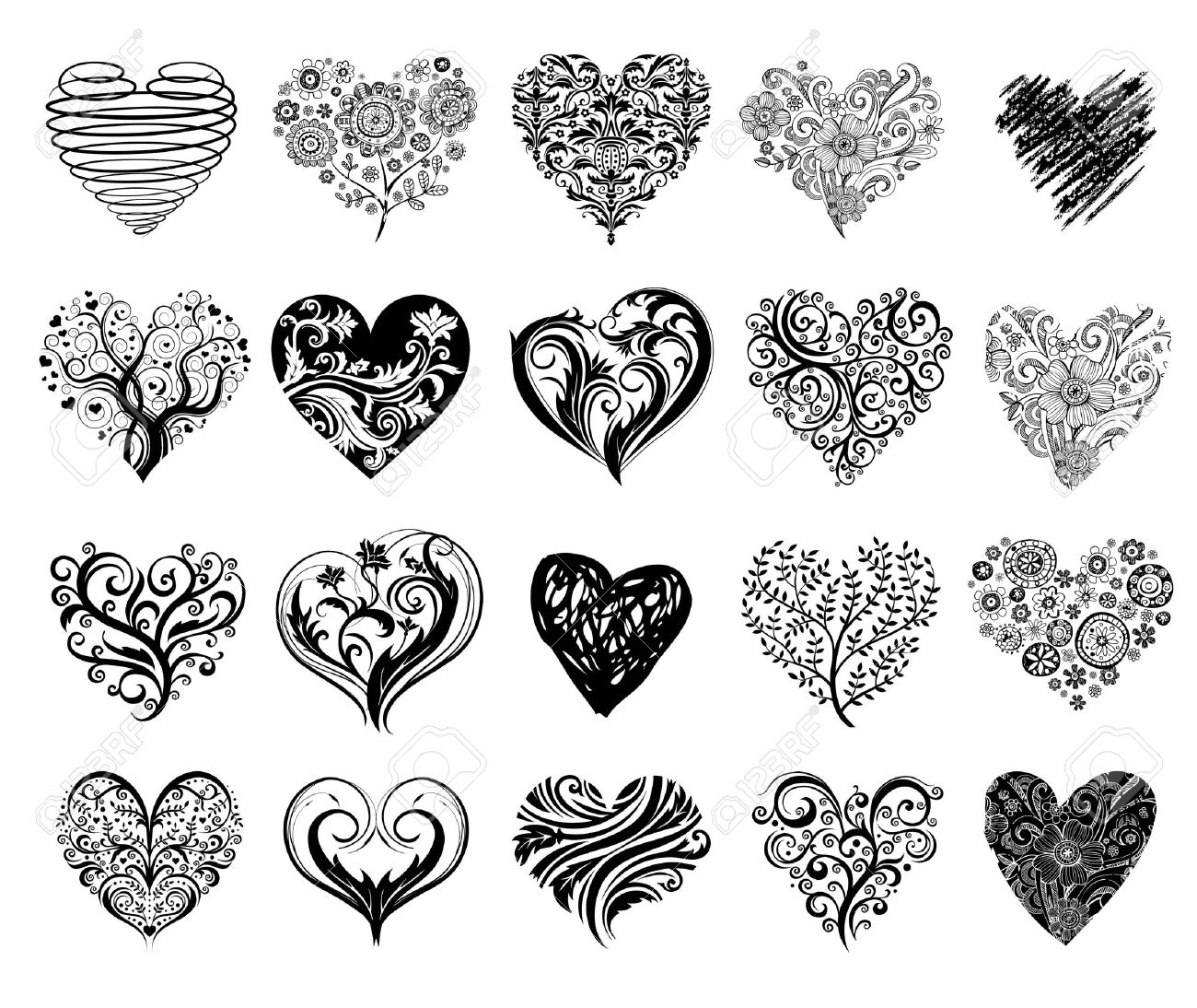 Tattoo Hearts. Royalty Free SVG, Cliparts, Vectors, And Stock Illustration.  Image 35326819.