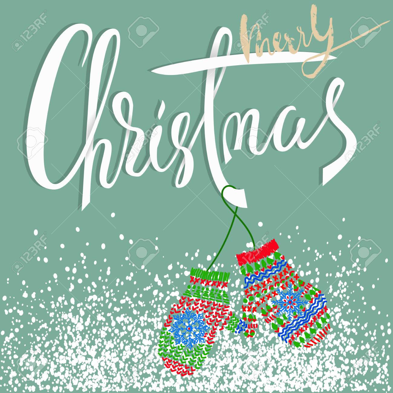 merry christmas modern calligraphy