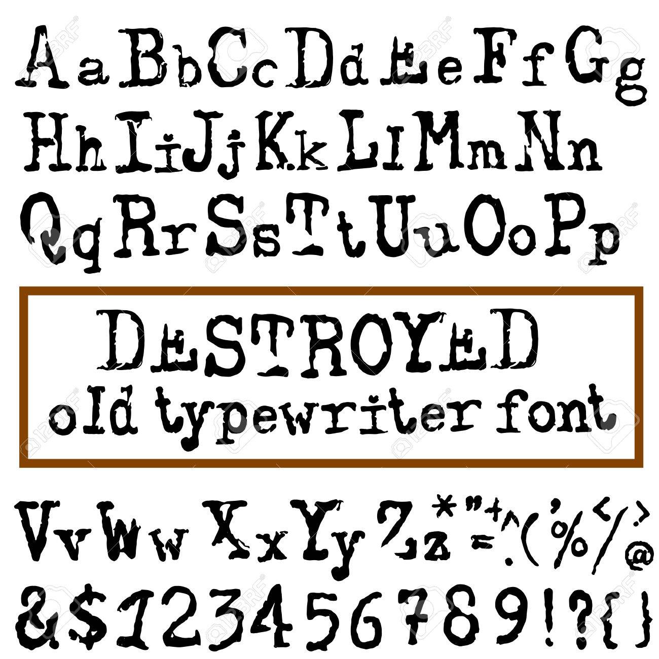 ベクター古いタイプライターのフォントです ビンテージ フォントです 古いグランジ フォントです ベクトル図のイラスト素材 ベクタ Image ベクター古いタイプライターのフォントです ビンテージ フォントです 古いグランジ フォントです ベクトル図のイラスト素材 ベクタ Image