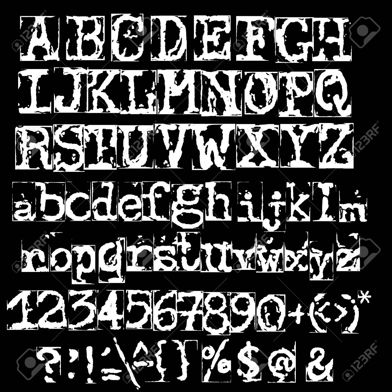 ベクター古いタイプライターのフォントです ビンテージのグランジの手紙 破壊された古い活字のイラスト素材 ベクタ Image ベクター古いタイプライターのフォントです ビンテージのグランジの手紙 破壊された古い活字のイラスト素材 ベクタ Image