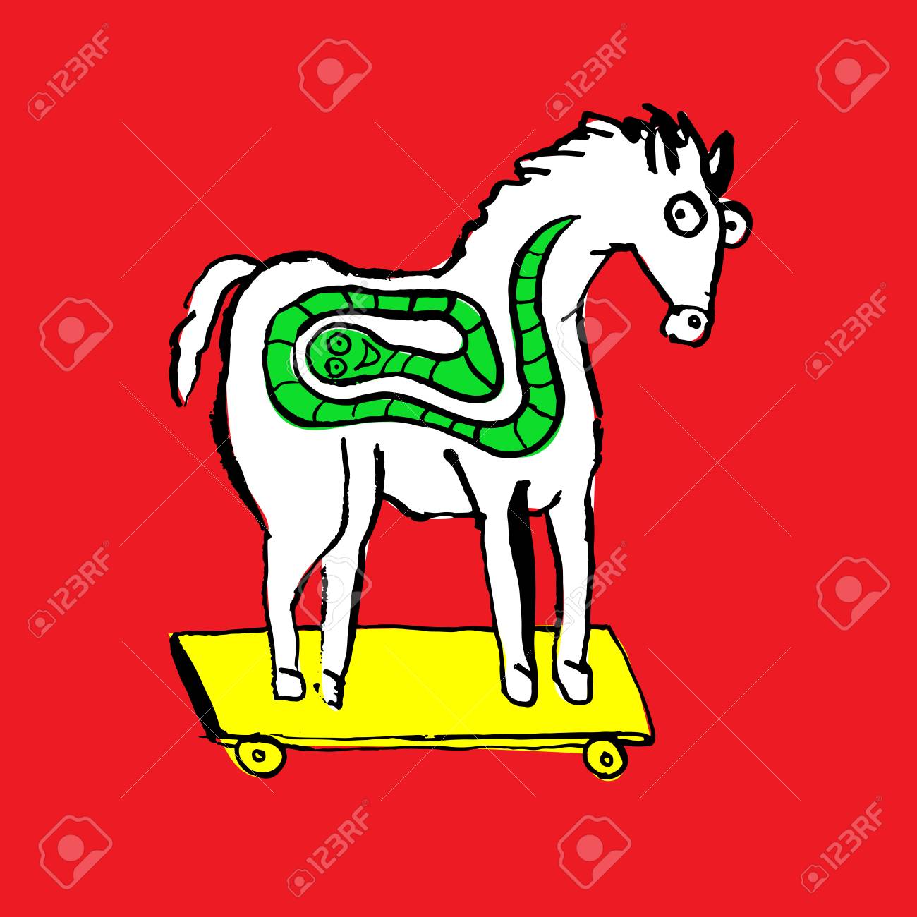 trojan horse with worm inside computer virus symbol grunge trojan horse virus