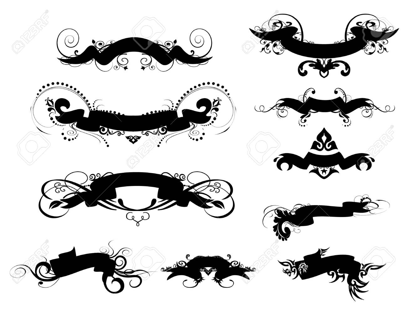 banner decorative labels for design stock photo picture and royalty