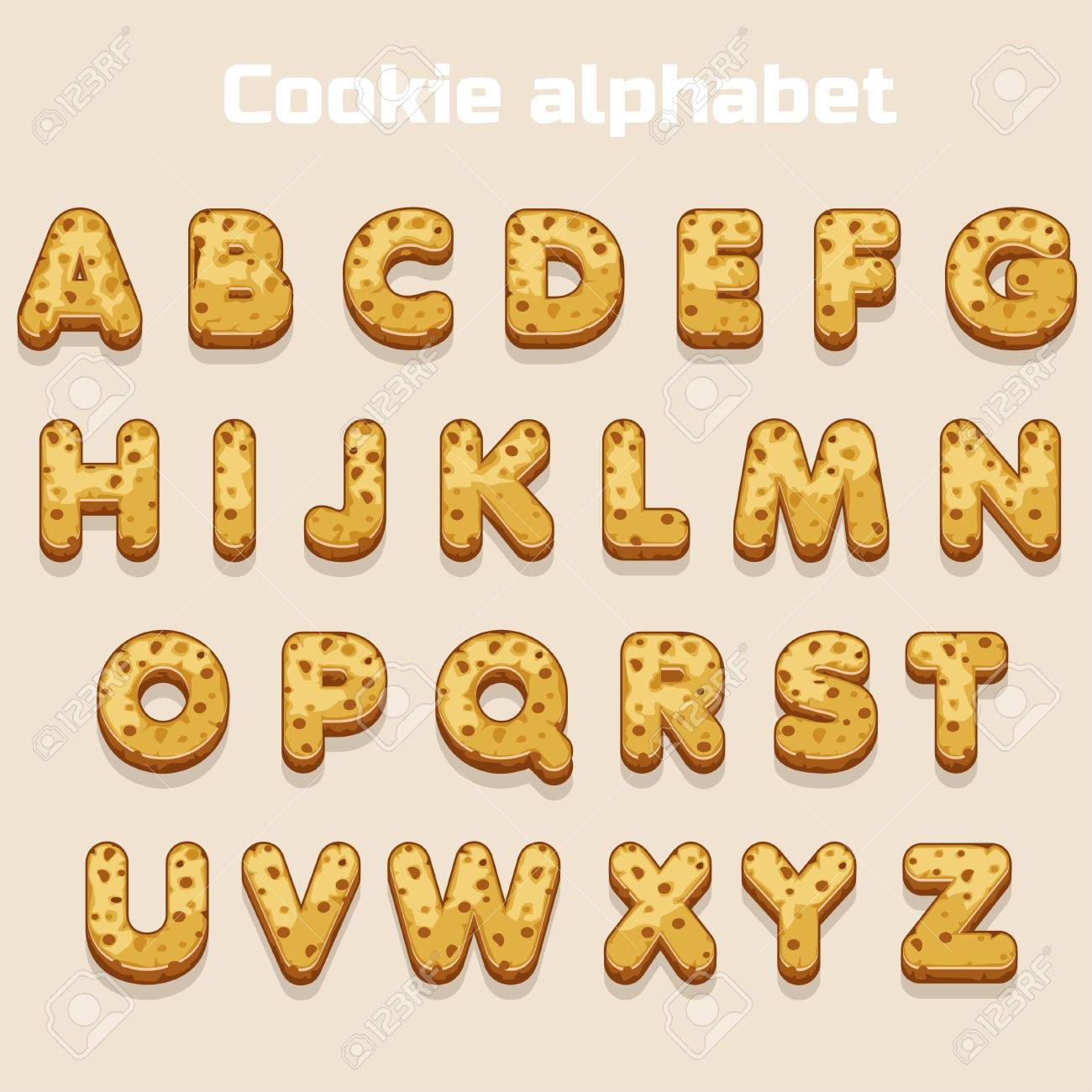 cartoon cookie font biskvit