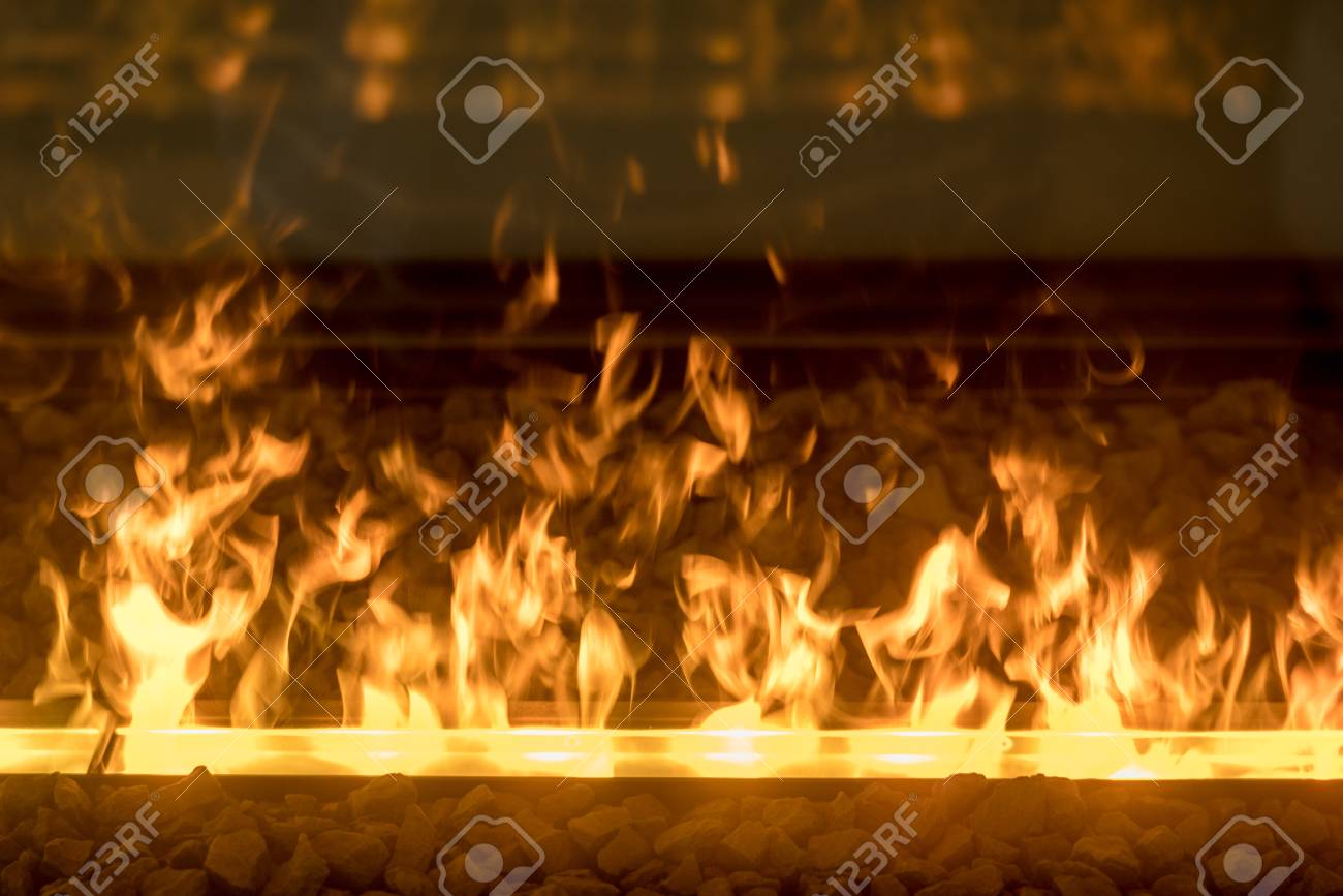 Artificial Fire Effect From Lighting Up Vapor Or Smoke To Give