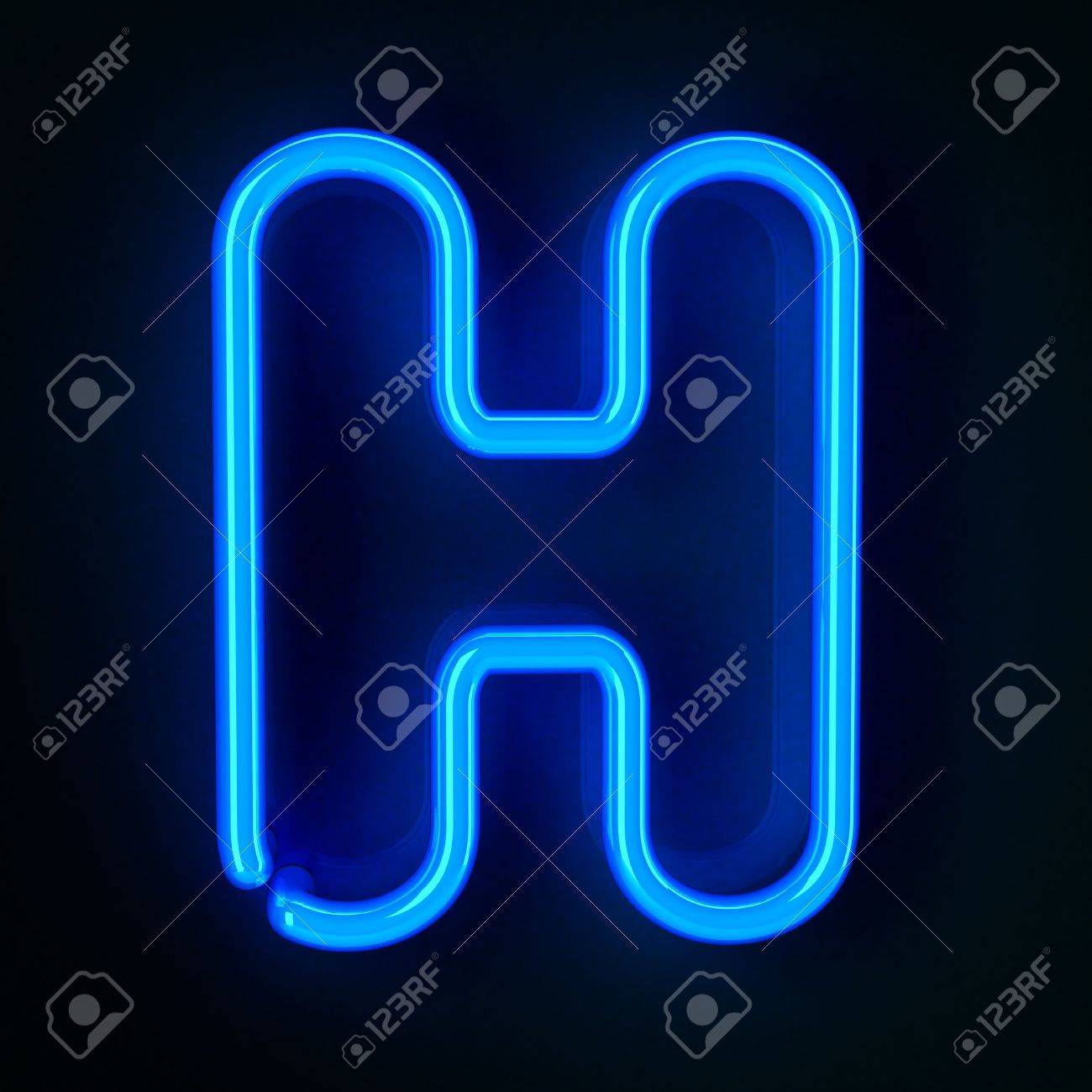 Highly Detailed Neon Sign With The Letter H Stock Picture Highly Detailed Neon Sign With The Letter H Stock Picture