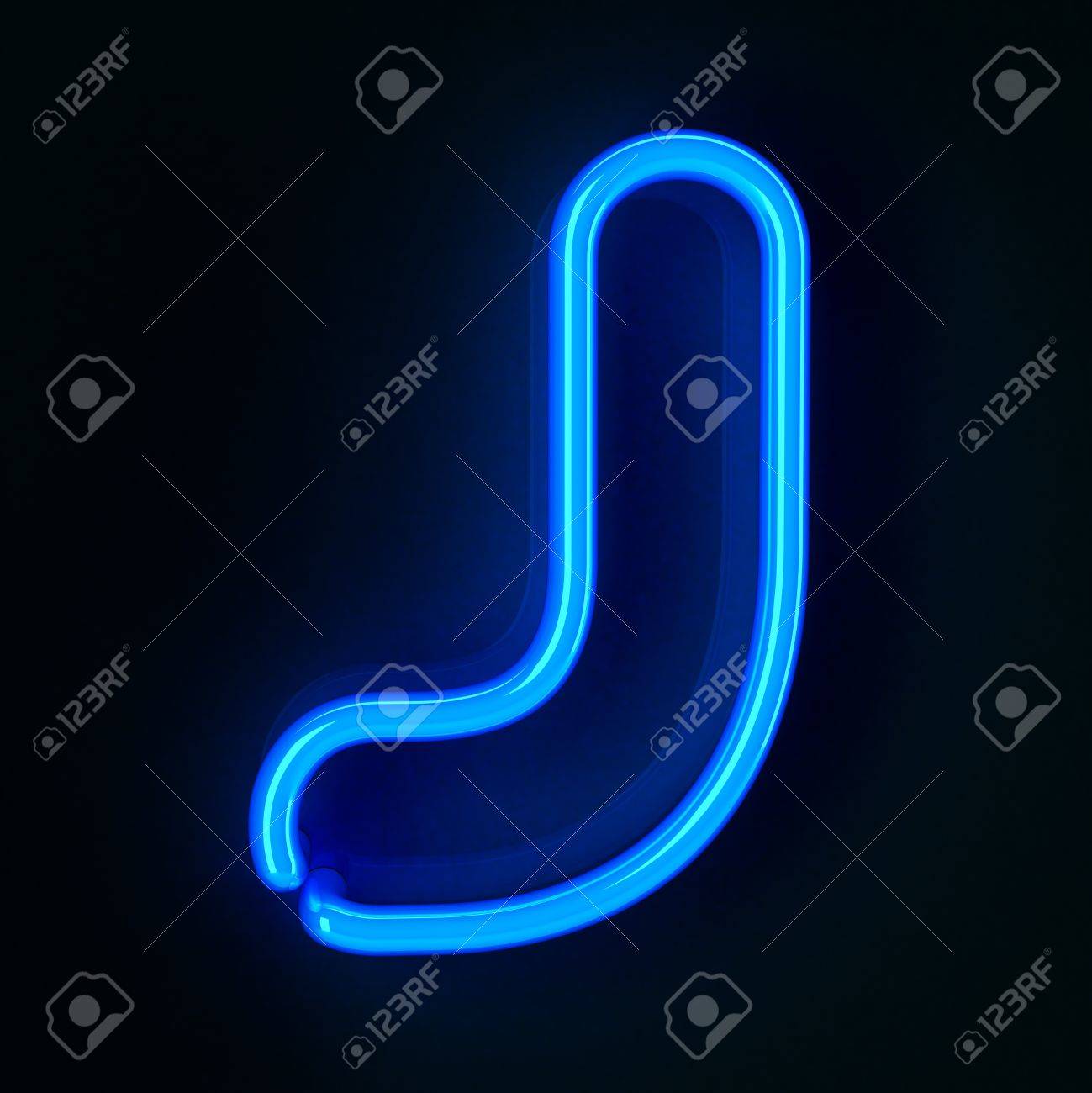 Highly Detailed Neon Sign With The Letter J Stock Picture Highly Detailed Neon Sign With The Letter J Stock Picture