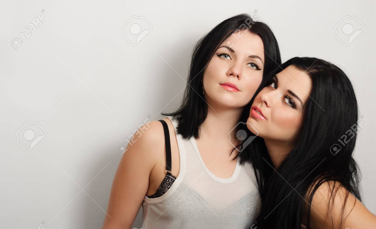 Beautiful Sexy Brunette Lesbians Stock Photo, Picture and Royalty Free  Image. Image 54565493.