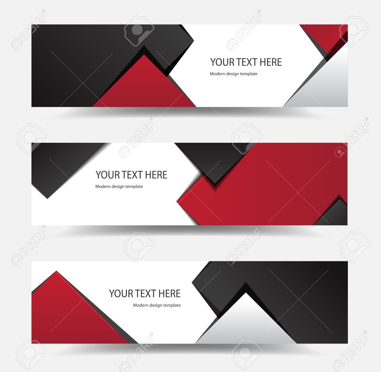 this image is a file representing a modern banner set royalty free