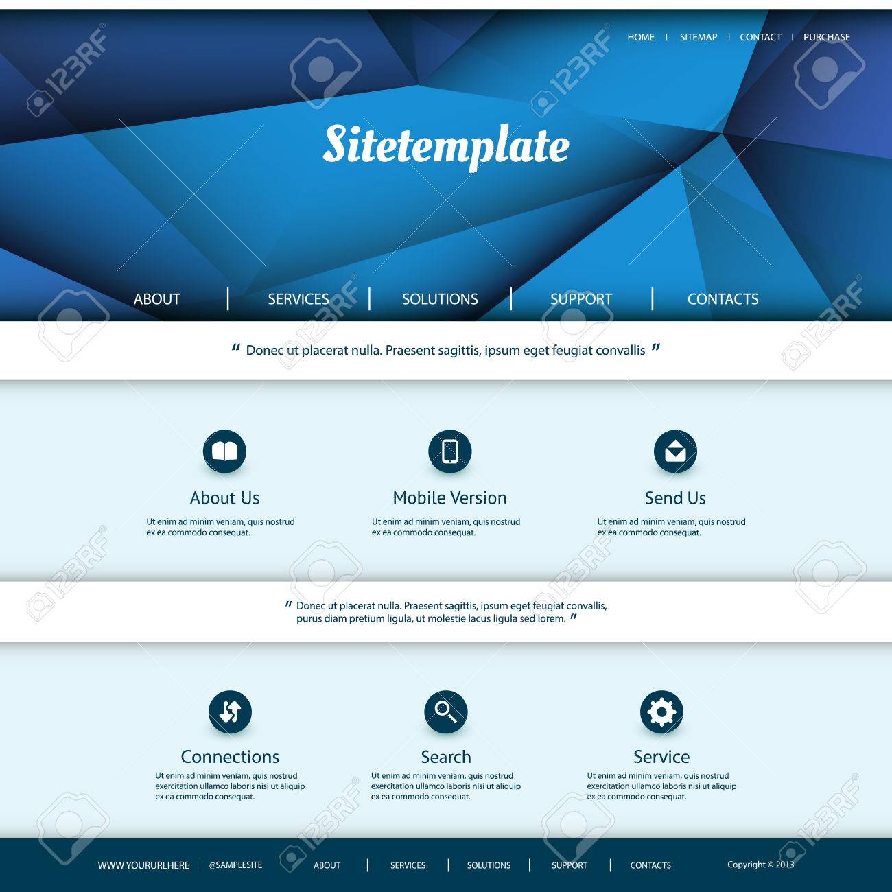 website template with abstract header design royalty free cliparts