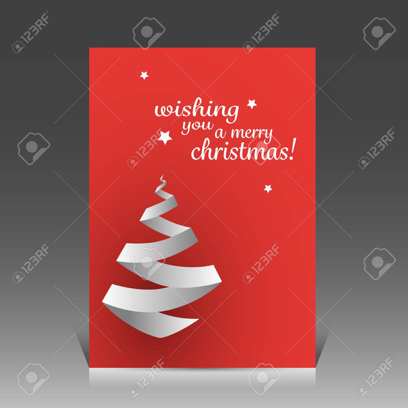 origami christmas tree card or flyer design template royalty free christmas tree flyer