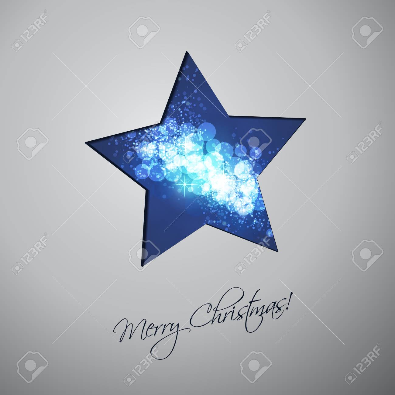 Immagini Eleganti Di Natale.Vettoriale Vacanze Eleganti Di Stile Moderno Colorato Felicita Di Auguri Di Natale O Confezione Regalo Con Etichetta Scritta A Mano Azzurro Scintillante A Forma Di Vago Modello Image 68504786