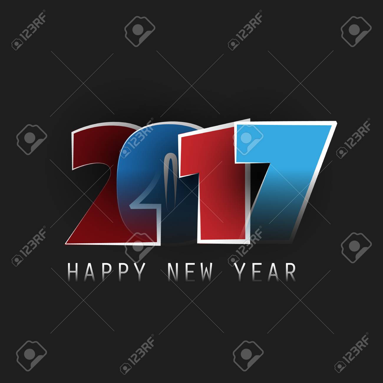 best wishes abstract modern style happy new year greeting card
