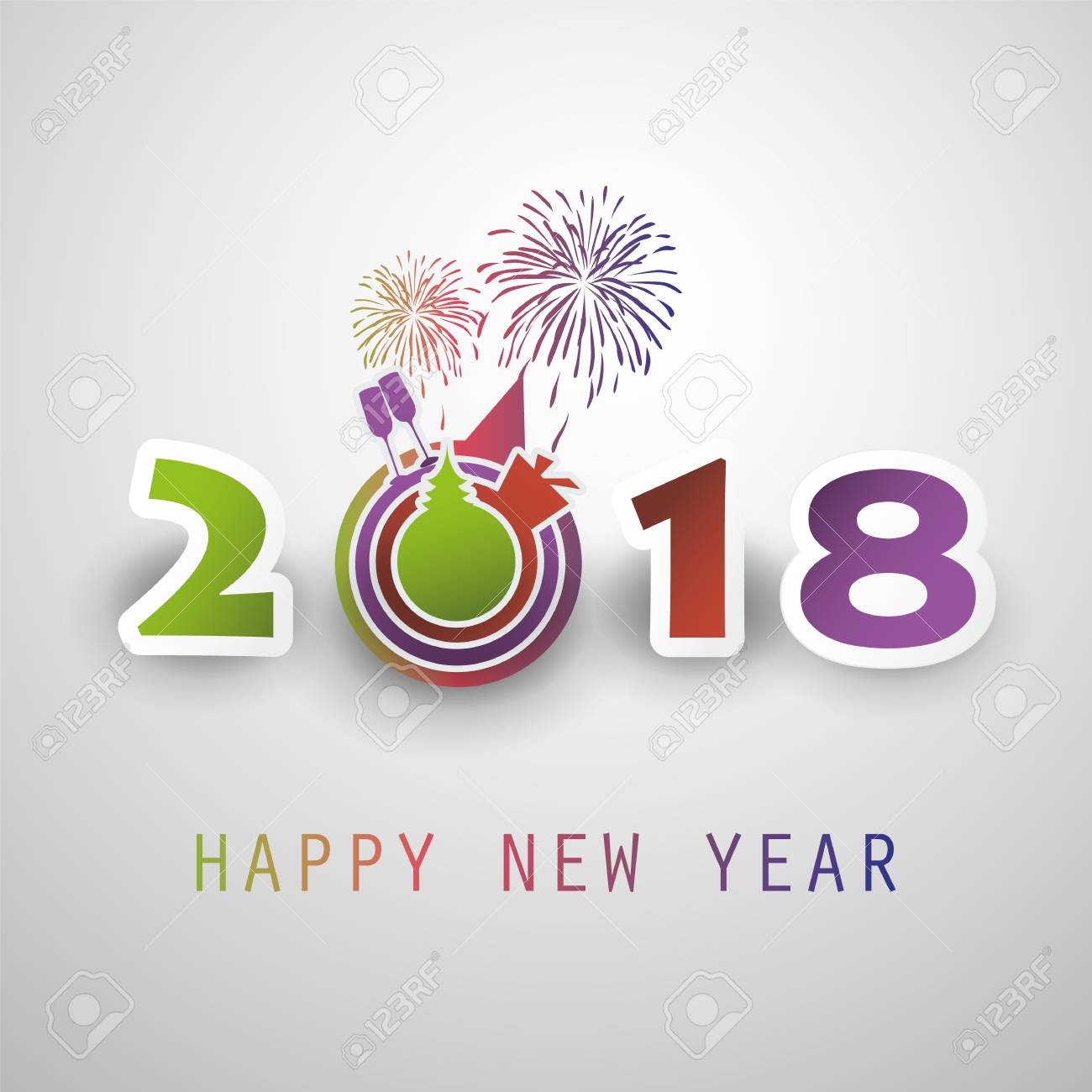 new year greeting cards 2018
