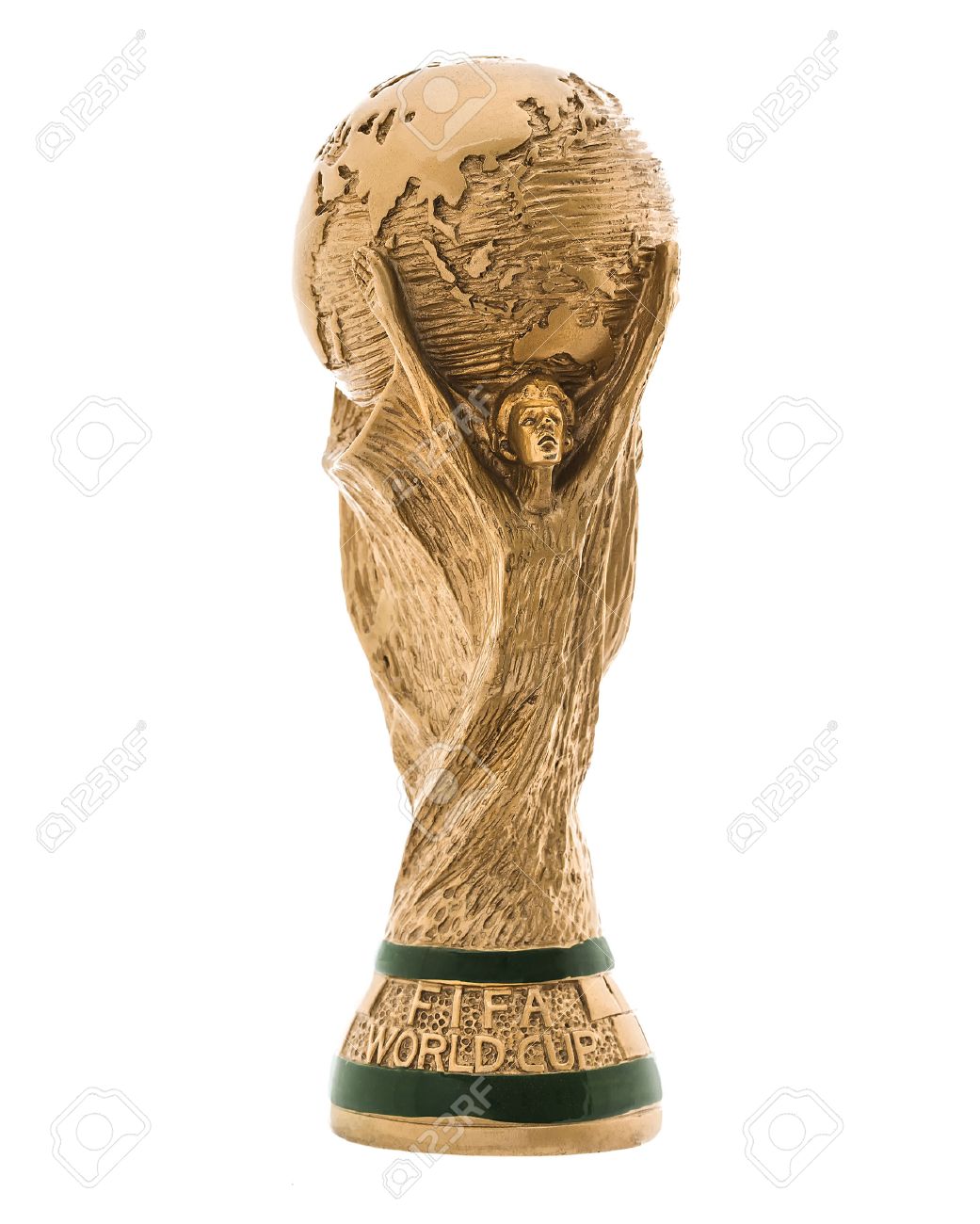 スウィンドン イギリス 14 年 6 月 11 日 Fifa ワールド カップ トロフィー は白色の背景上の Fifa ワールド カップ トロフィーは 1974 年に導入されました マラカイト ベースで 18 カラットの金で作られました の写真素材 画像素材 Image