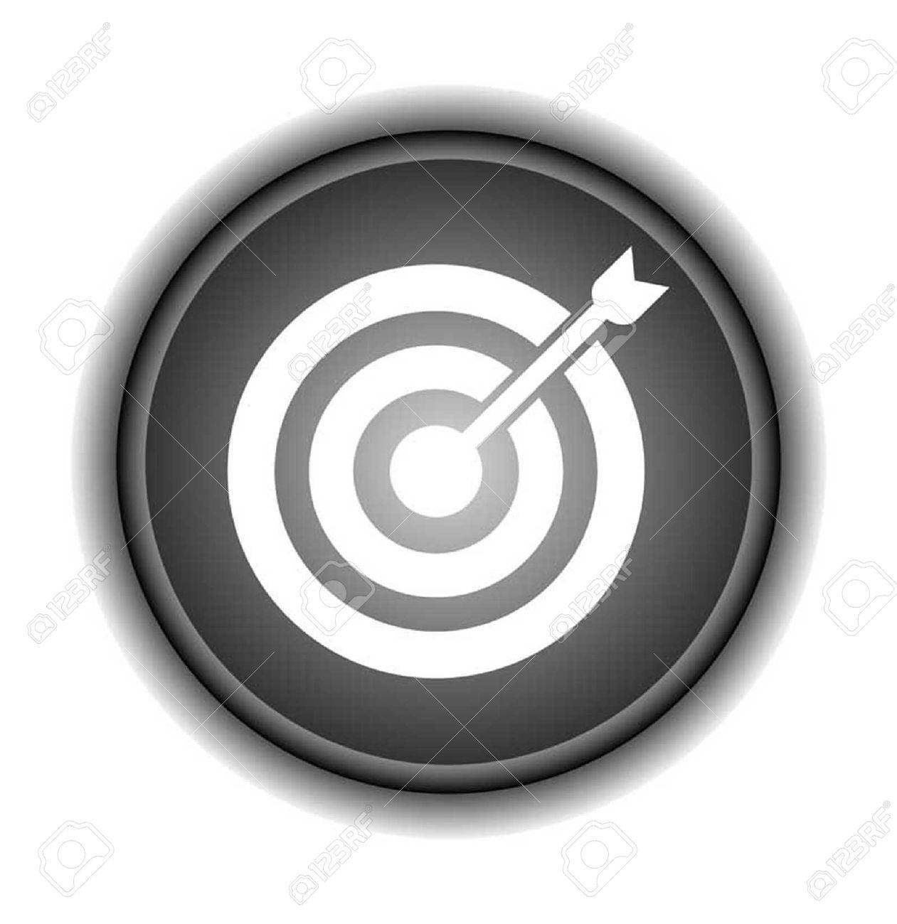 Direct Hit Target And Arrow Vector Icon Royalty Free Cliparts