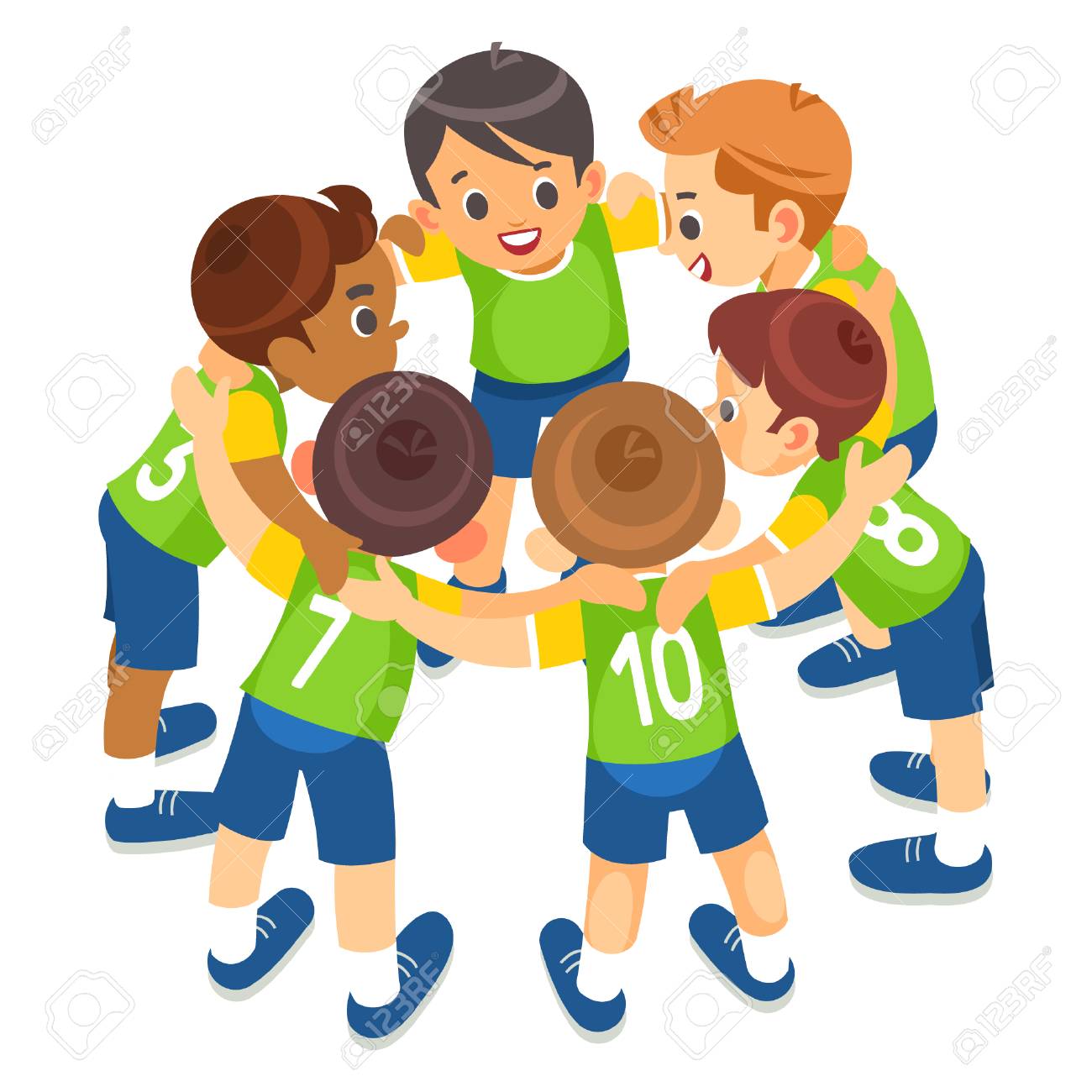 Kids Play Sports Children Sports Team United Ready To Play Game Royalty Free Cliparts Vectors And Stock Illustration Image 126626952 kids play sports children sports team united ready to play game