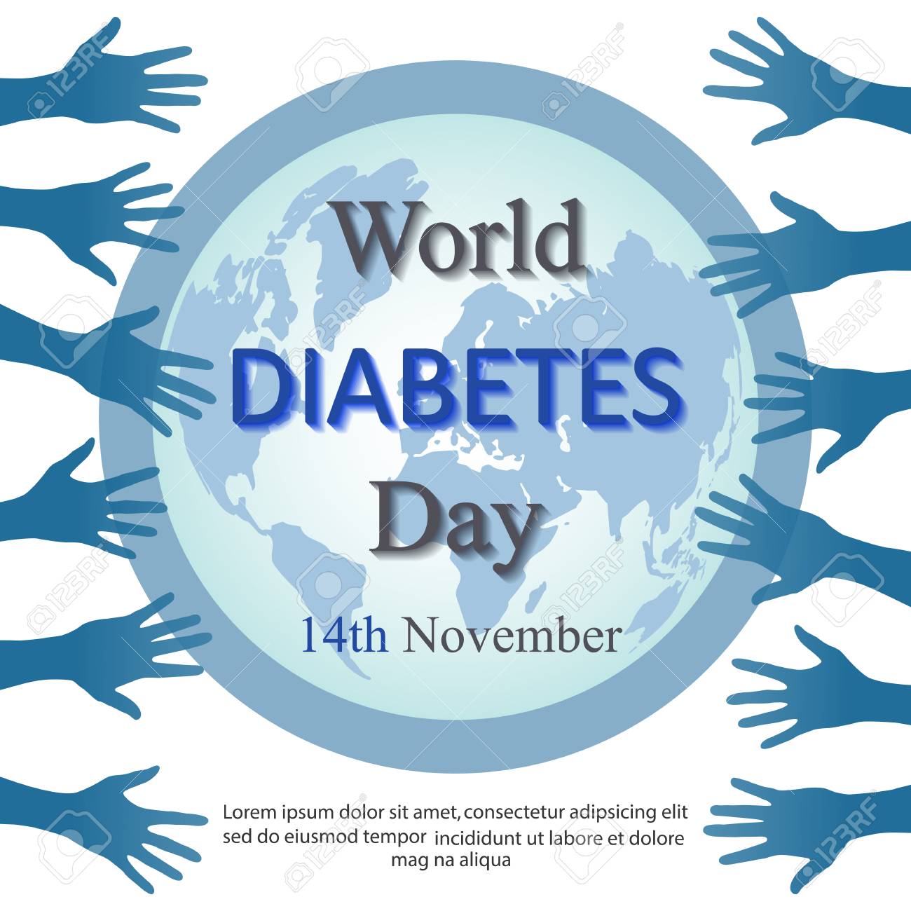 silueta de vector de cinta de diabetes