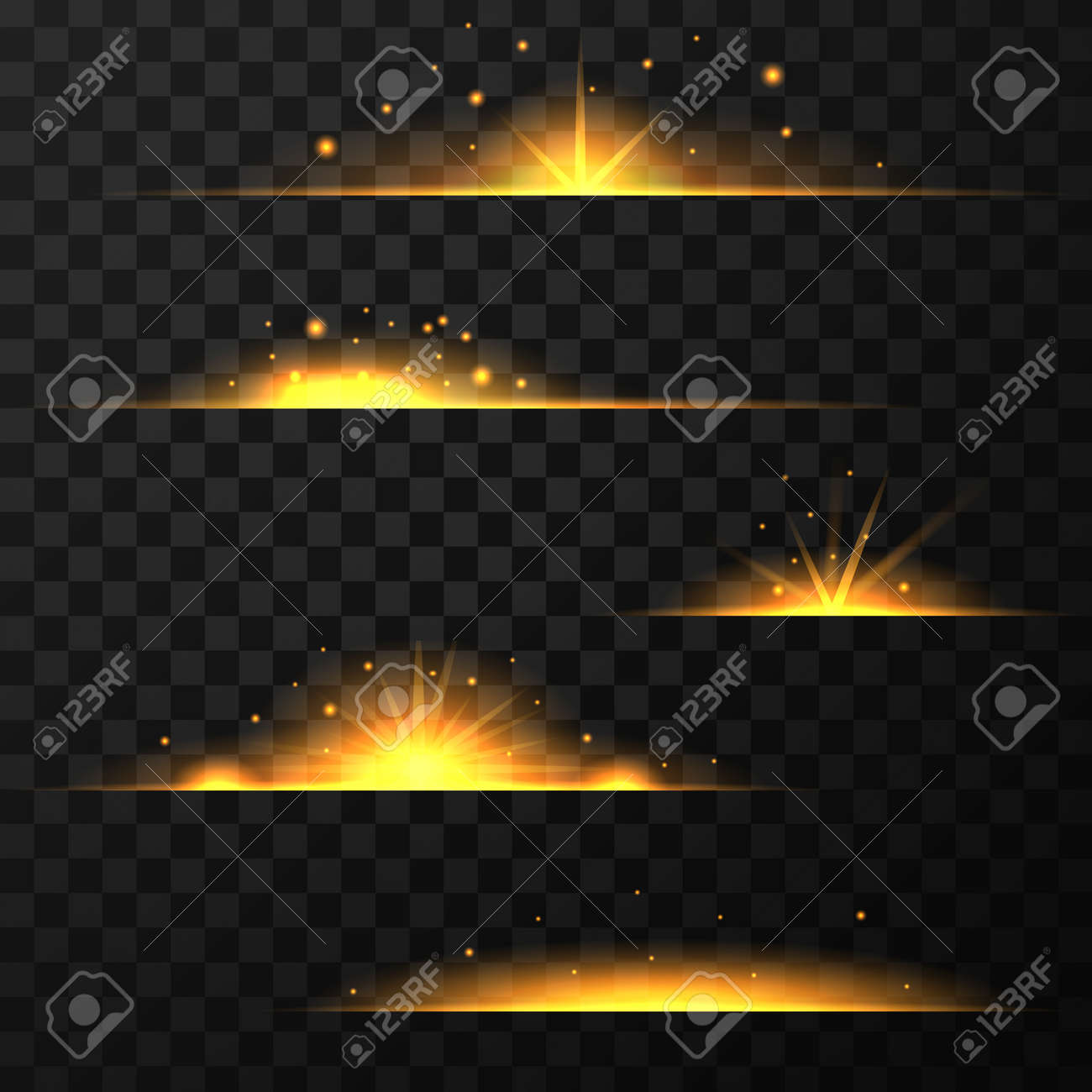 Gold light effect isolated on transparent background - 168266514 Gold light effect isolated on transparent background - 168266514