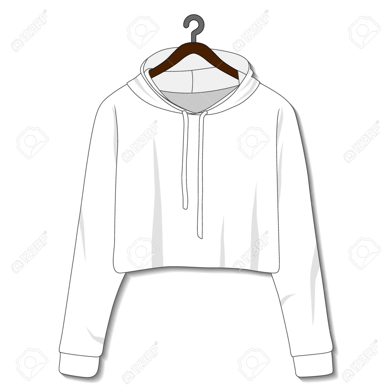 Female hoodie template isolated on a white background - 168266584 Female hoodie template isolated on a white background - 168266584