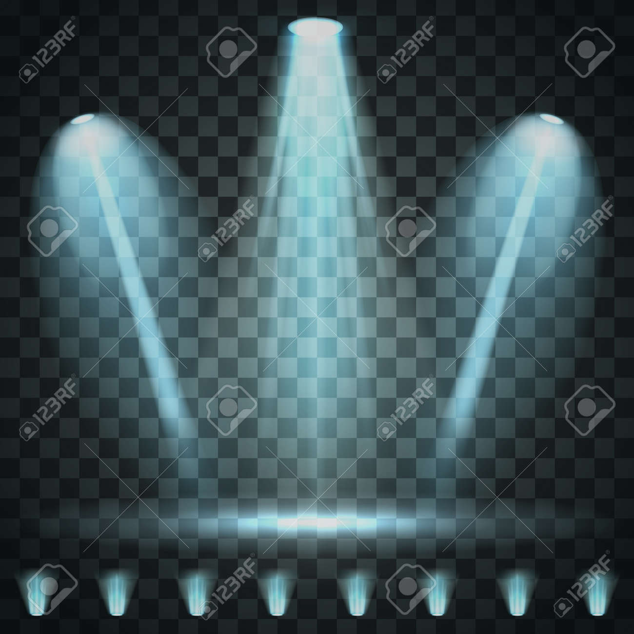 Showtime background illuminated by spotlights - 168266703 Showtime background illuminated by spotlights - 168266703