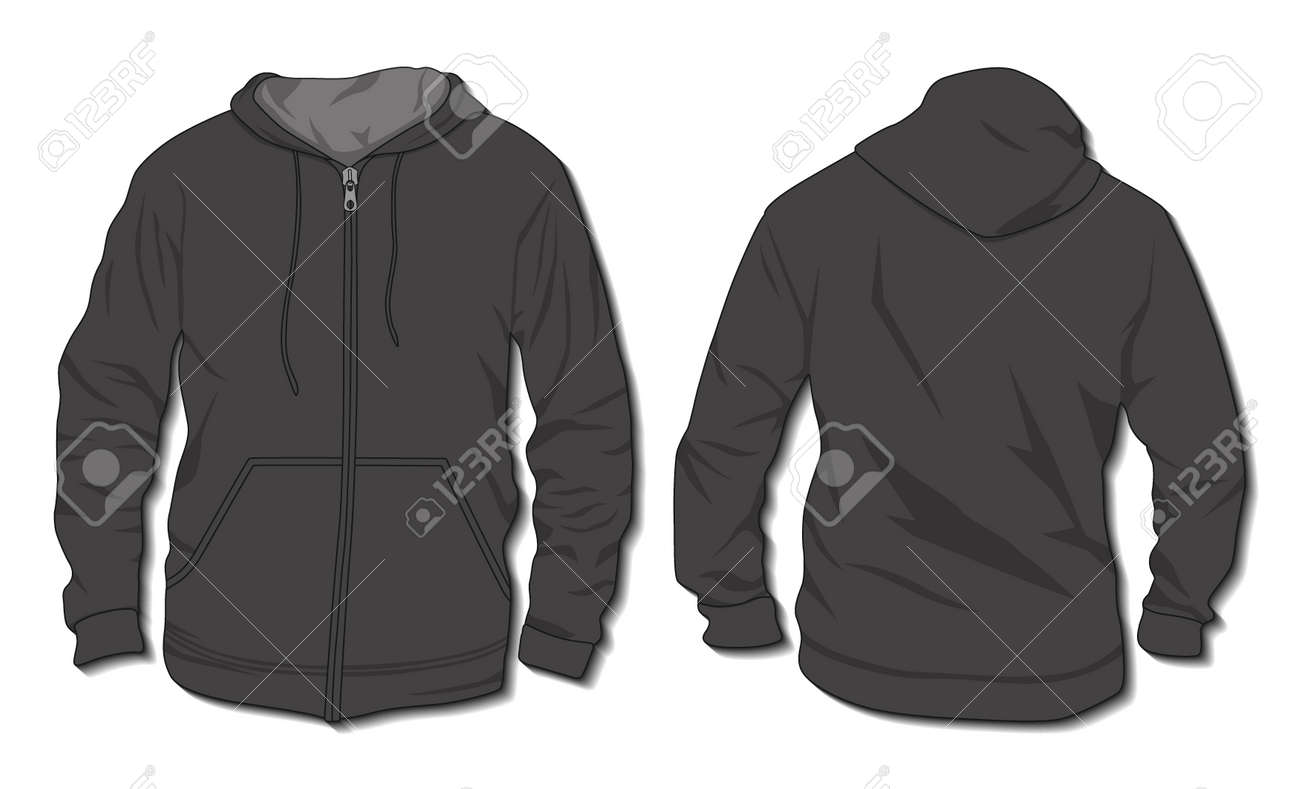 Hoodie jacket with zipper. Mockup template - 168266723 Hoodie jacket with zipper. Mockup template - 168266723