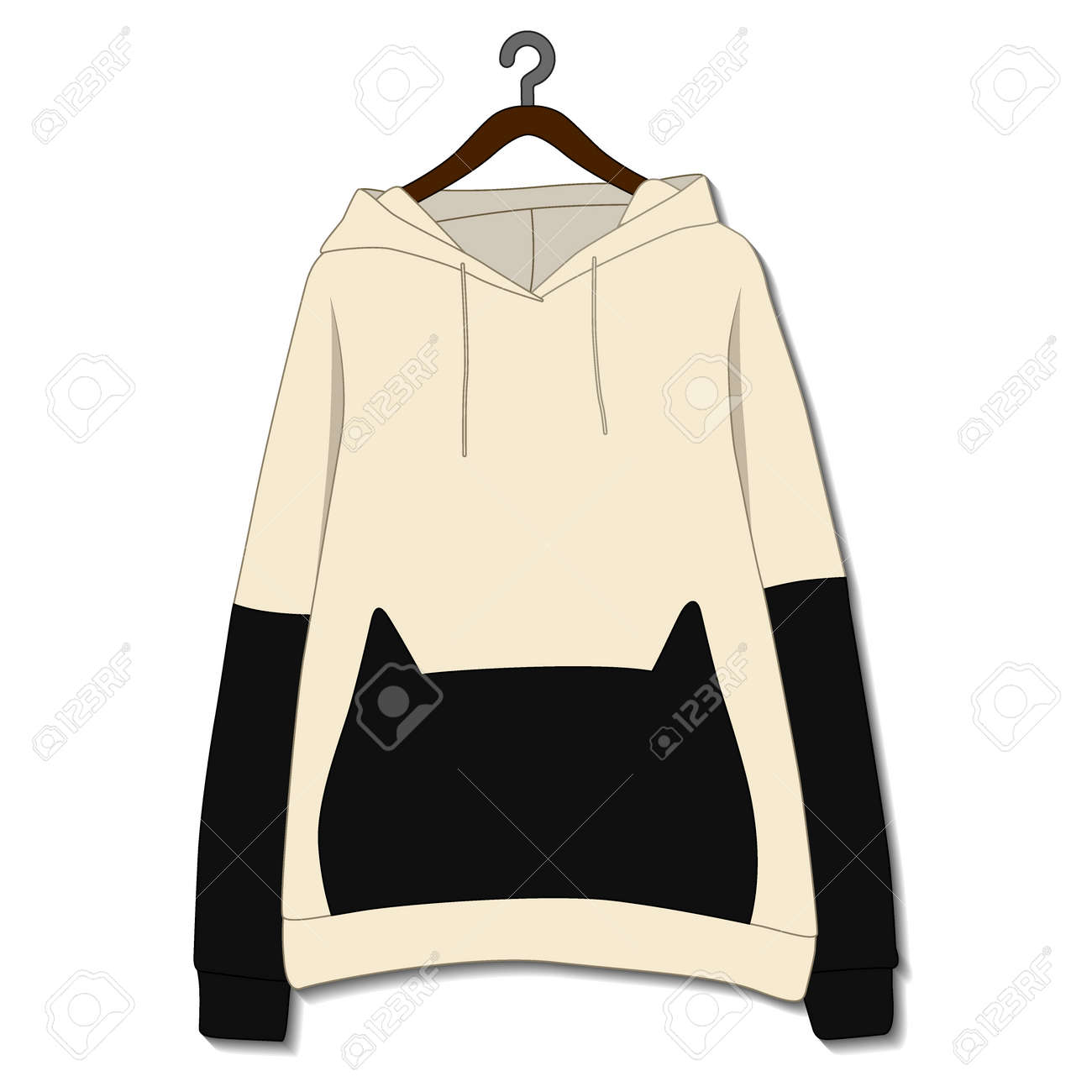 Female hoodie template isolated on a white background - 168266874 Female hoodie template isolated on a white background - 168266874