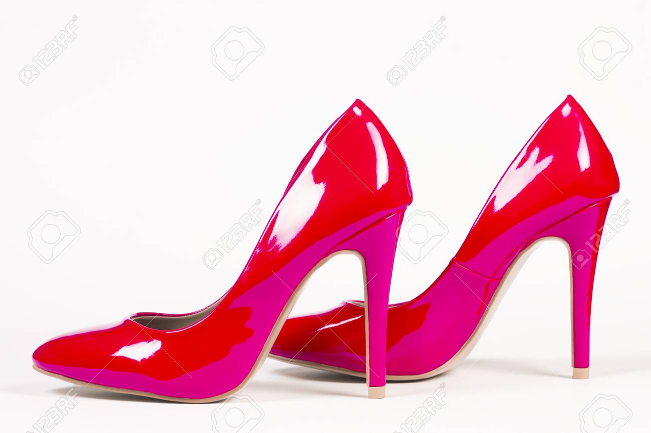 pink and red heels