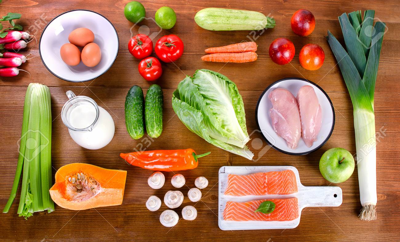 Dieta de pescado y verduras