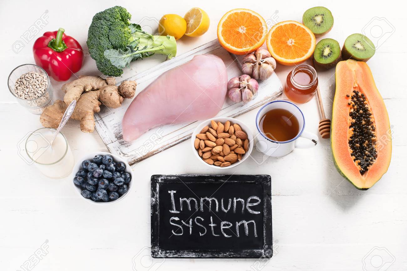 Health Food To Boost Immune System. Hgh In Antioxidants, Minerals.. Stock Photo, Picture And Royalty Free Image. Image 108757457.