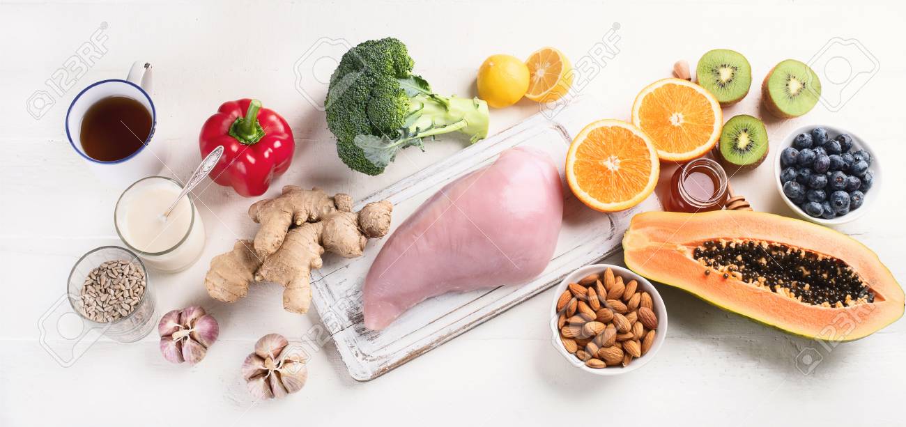 Health Food To Boost Immune System. Hgh In Antioxidants, Minerals.. Stock Photo, Picture And Royalty Free Image. Image 108757309.