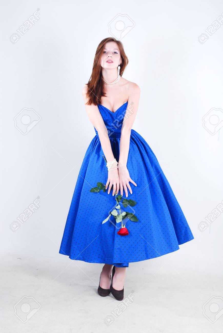 robe bleu rose