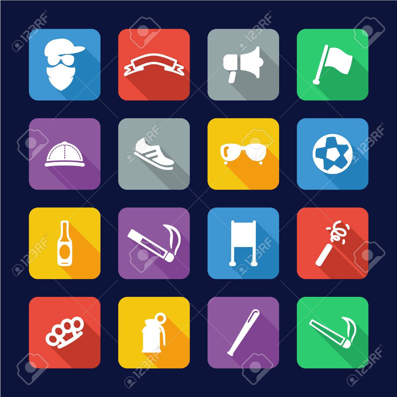 ウルトラス アイコン フラットなデザイン のイラスト素材 ベクタ Image