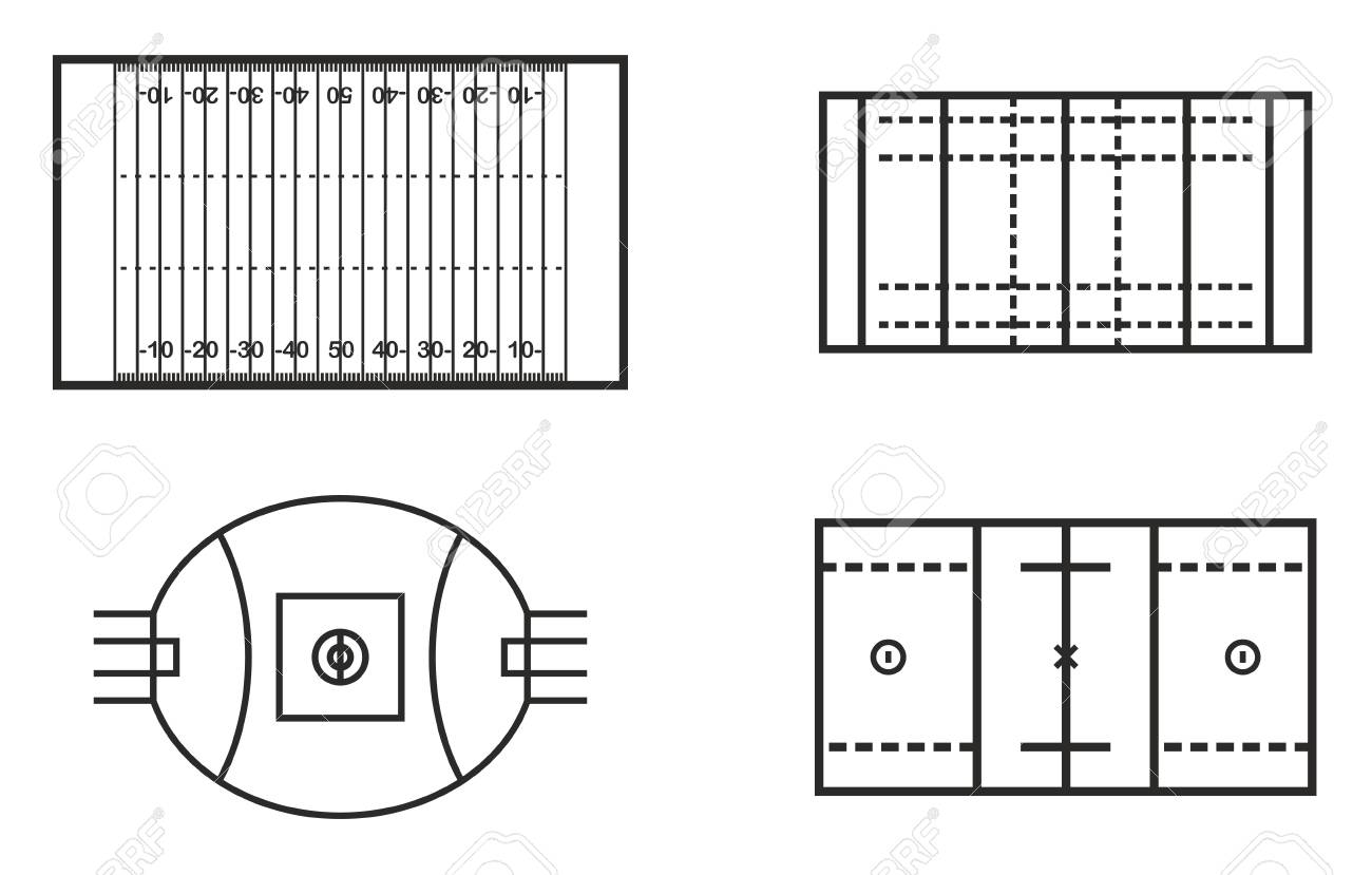 運動場のアイコン セット 7 のイラスト素材 ベクタ Image