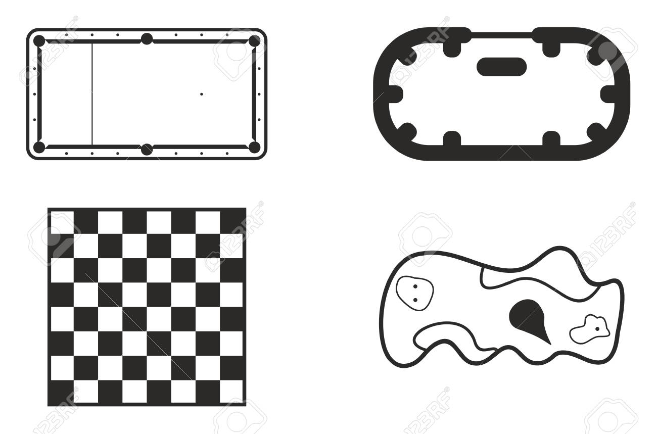 運動場のアイコン セット 3 のイラスト素材 ベクタ Image