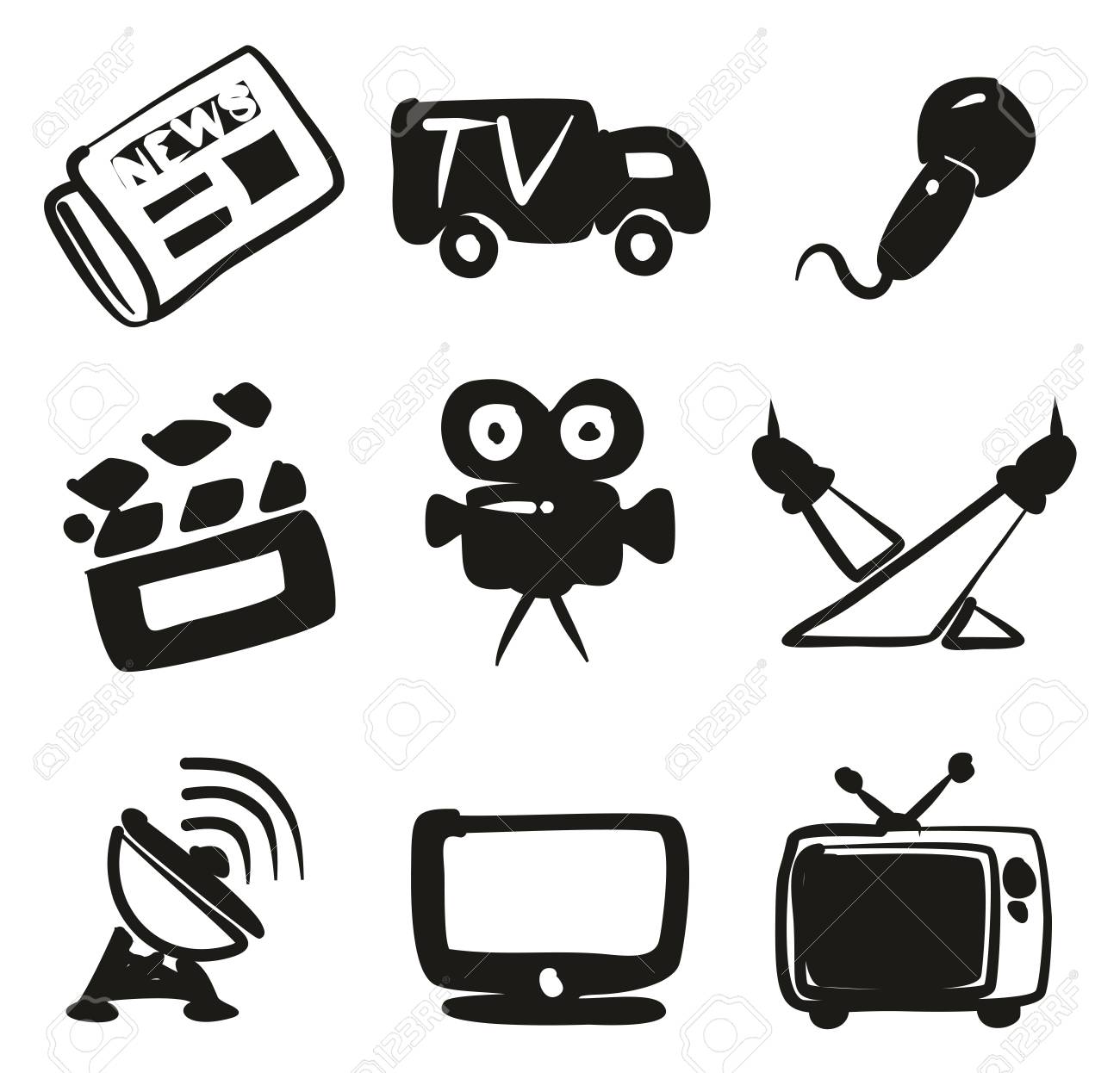 テレビ局アイコン フリーハンド塗りつぶし のイラスト素材 ベクタ Image テレビ局アイコン フリーハンド塗りつぶし のイラスト素材 ベクタ Image