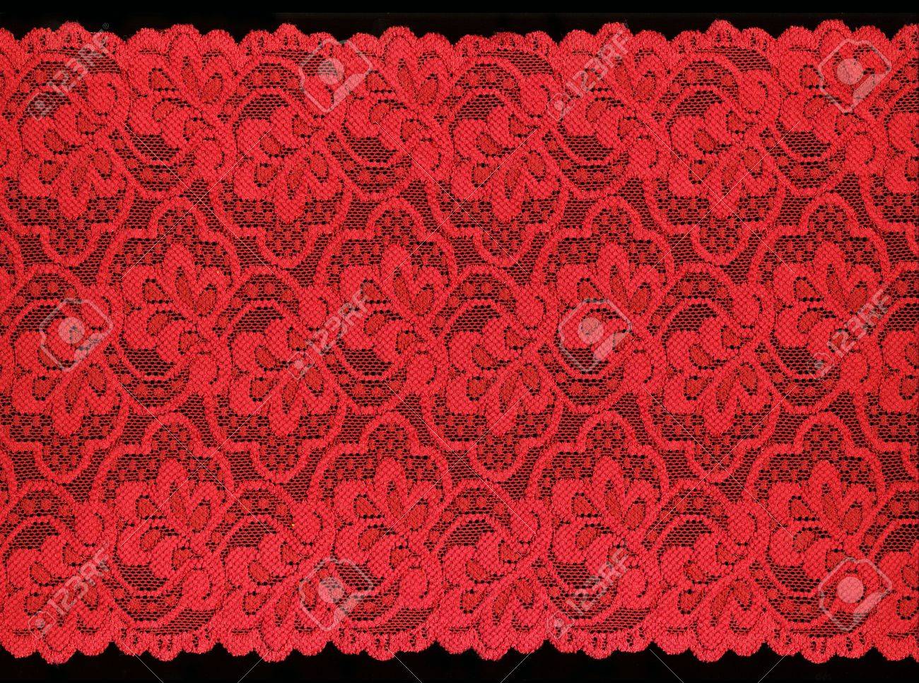 黒の背景に赤のレース の写真素材 画像素材 Image