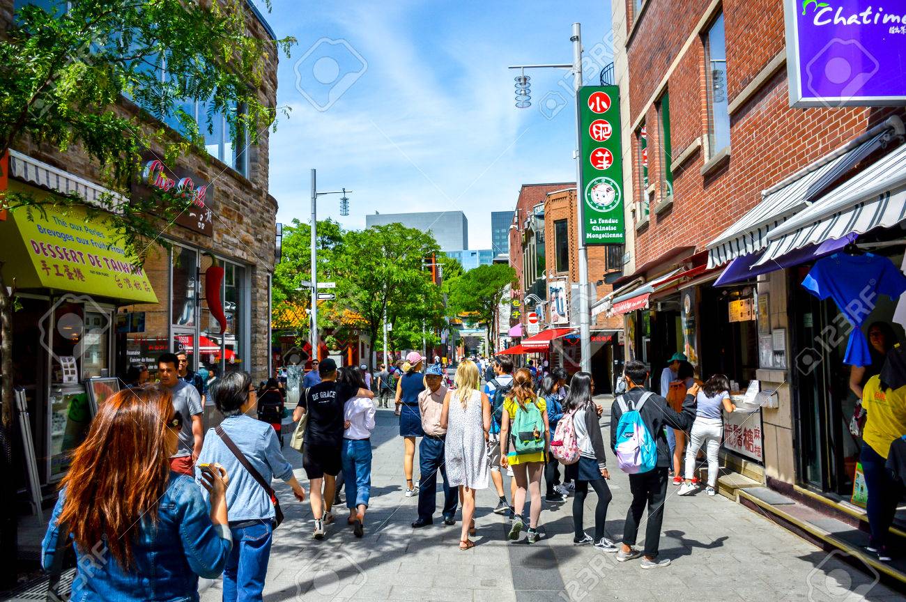 Montreal, Canada - June 15, 2017: Little Street In The Chinatown Quarter Of  Montreal, The Third Biggest Chinatown In Canada. Stock Photo, Picture and  Royalty Free Image. Image 83202464., image size:1300x864