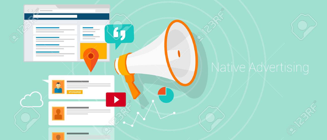 Native social media content advertising marketing vector illustration - 38752667 Native social media content advertising marketing vector illustration - 38752667