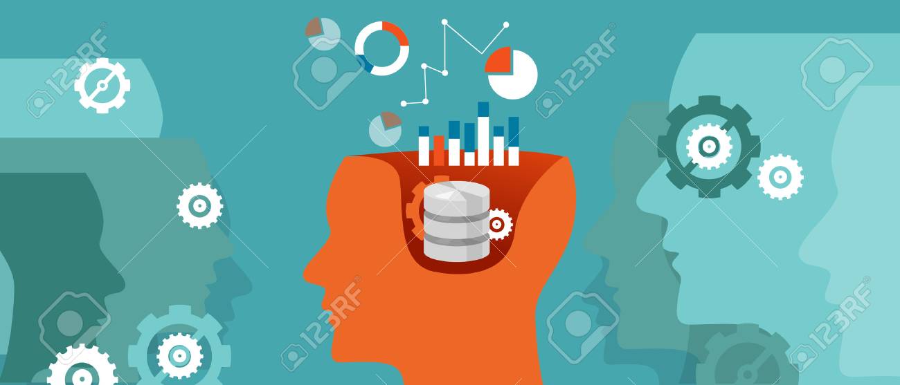 data scientist database science data graph thinking computing vector - 58711720 data scientist database science data graph thinking computing vector - 58711720