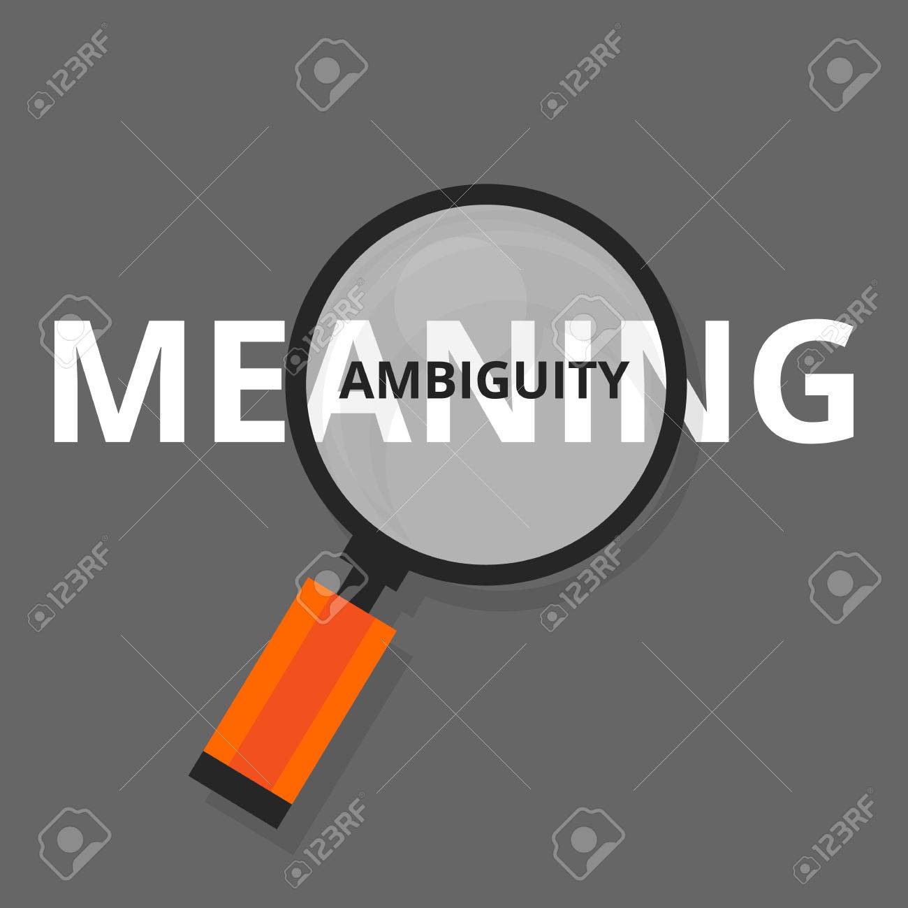 ambiguity ambiguous search find above real meanings vague puzzled vector stock vector 58711724