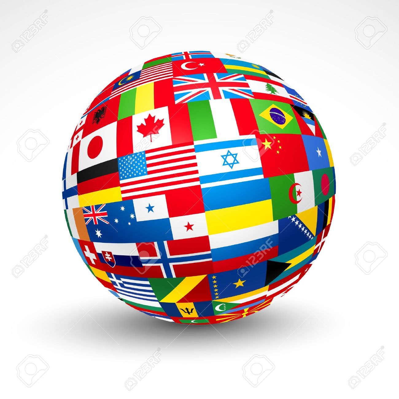 Sphere De Drapeaux Du Monde Clip Art Libres De Droits Vecteurs Et Illustration Image