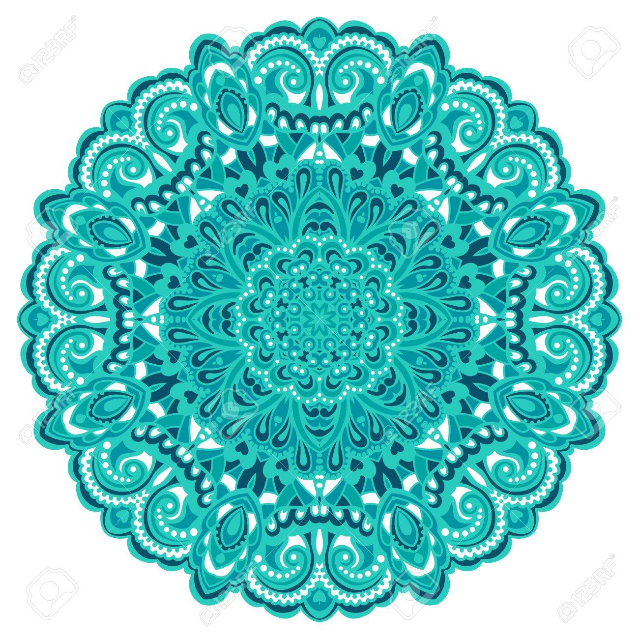 デザイン ベクトル イラストの抽象的な花曼荼羅装飾的な要素のイラスト素材 ベクタ Image